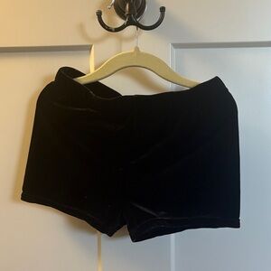 Black Velvet Girls Ballet Shorts